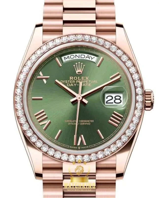 Rolex Day-date Vert Olive Sertie 36mm