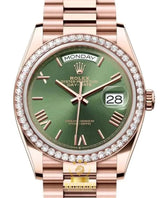 Rolex Day-date Vert Olive Sertie 36mm