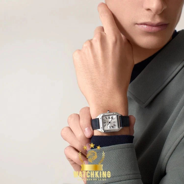 Santos-Dumont de Cartier Argenté/Bleu