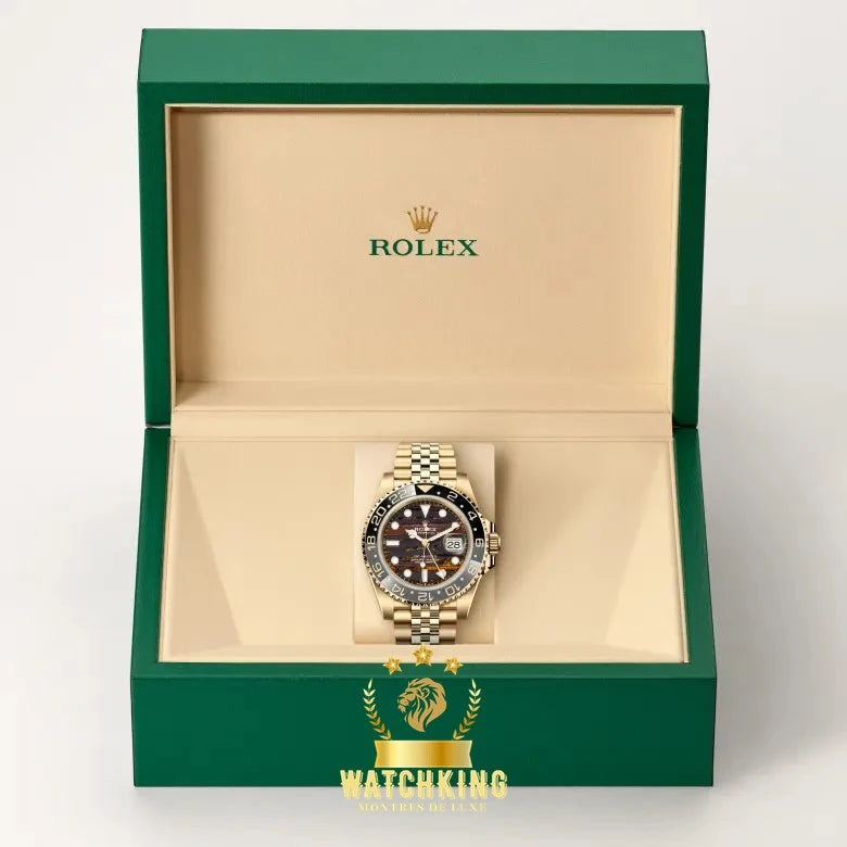 Rolex GMT-MASTER II Doré/Tiger Iron 40mm