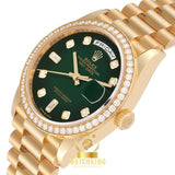 Rolex Day-date Lisse Vert Ombré Pierres 36mm