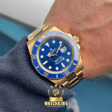 Rolex Submariner Or Jaune/Bleu