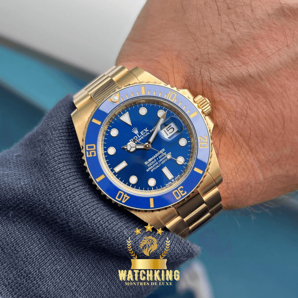 Rolex Submariner Or Jaune/Bleu