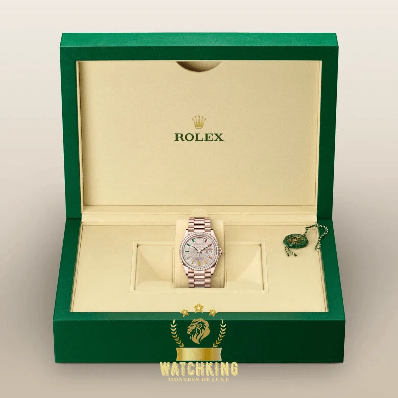 Rolex Day-date Or Rose Pierres 36mm