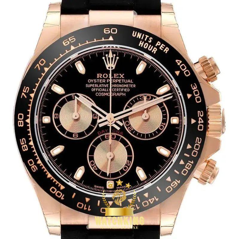 Rolex Cosmograph Daytona Caoutchouc Or Rose/Noir 40mm