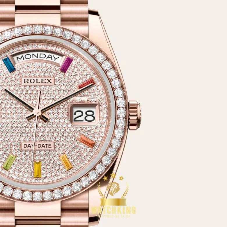 Rolex Day-date Or Rose Pierres 36mm